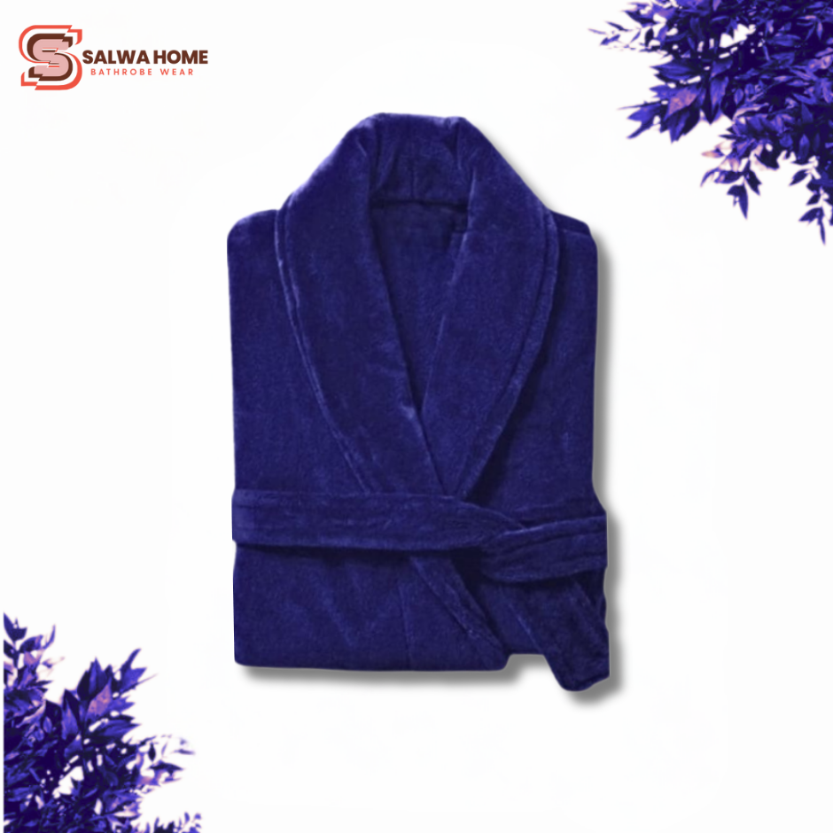 Velour Bathrobe - Blue