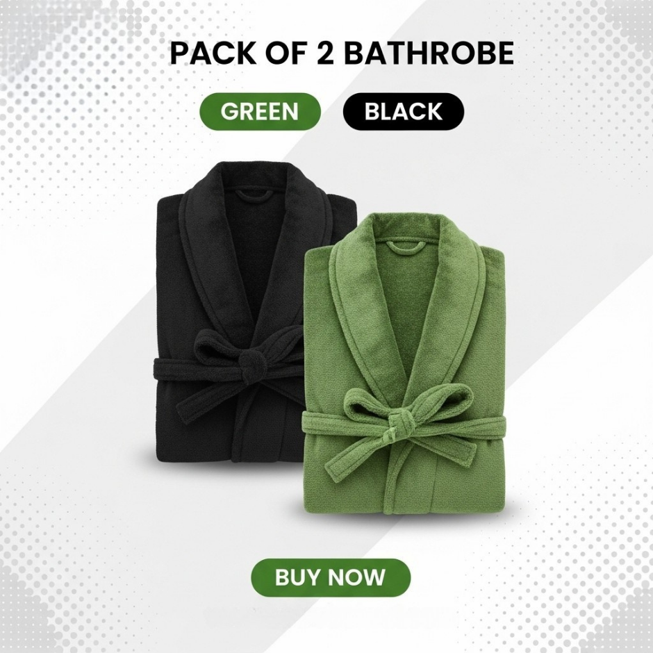 Pack of 2 - Velour Bathrobes