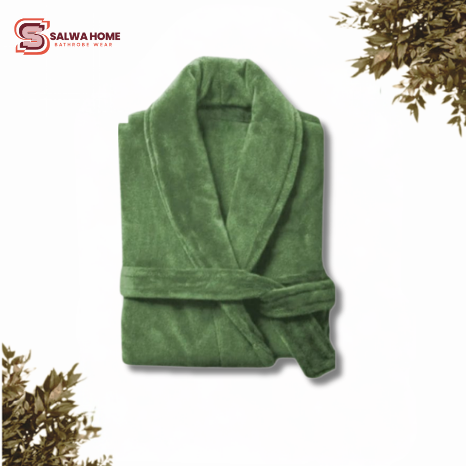 Velour Bathrobe - Green