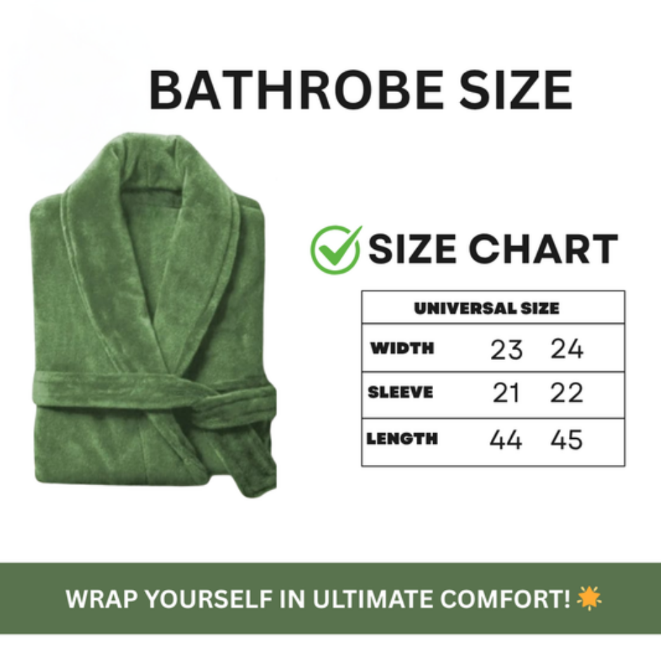 Velour Bathrobe Set - Green