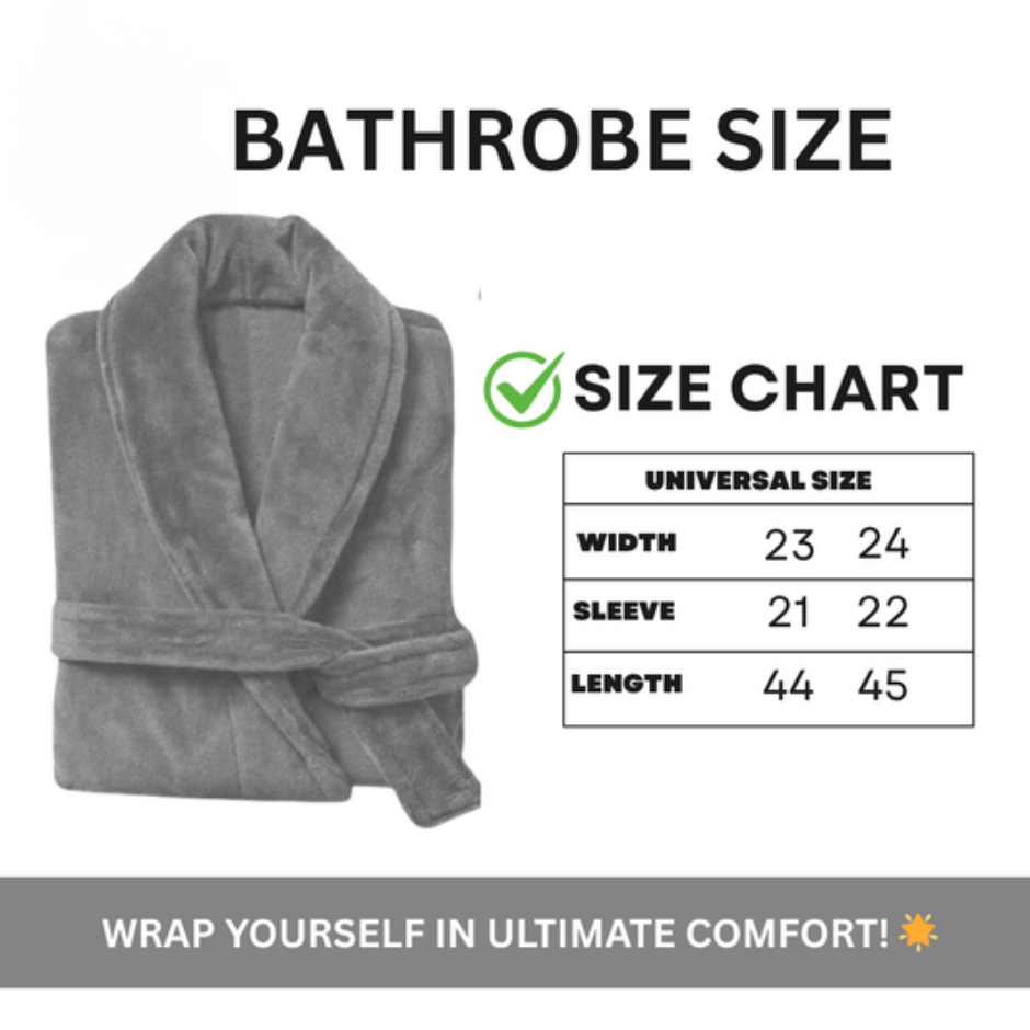 Velour Bathrobe Set - Gray