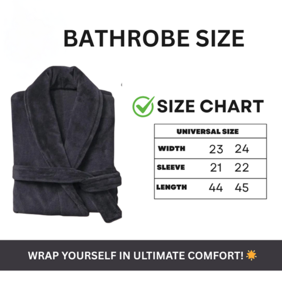 Velour Bathrobe Set - Black