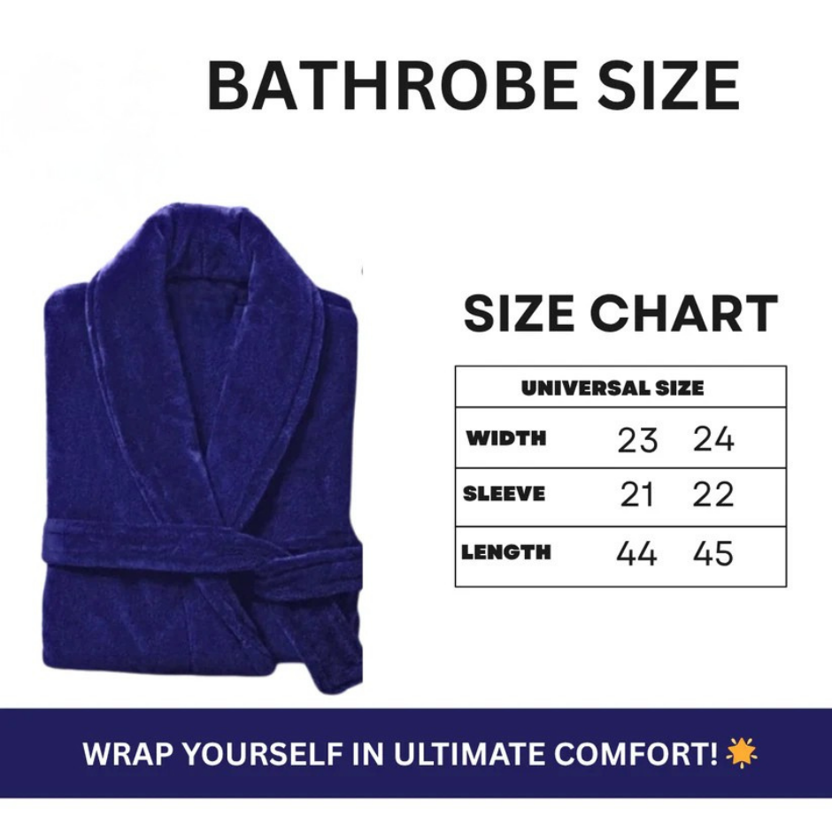 Velour Bathrobe Set - Blue