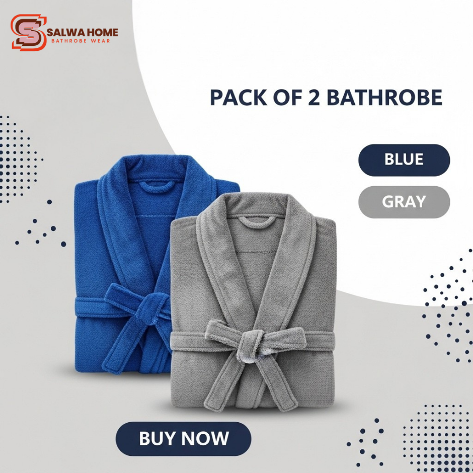 Pack of 2 - Velour Bathrobes