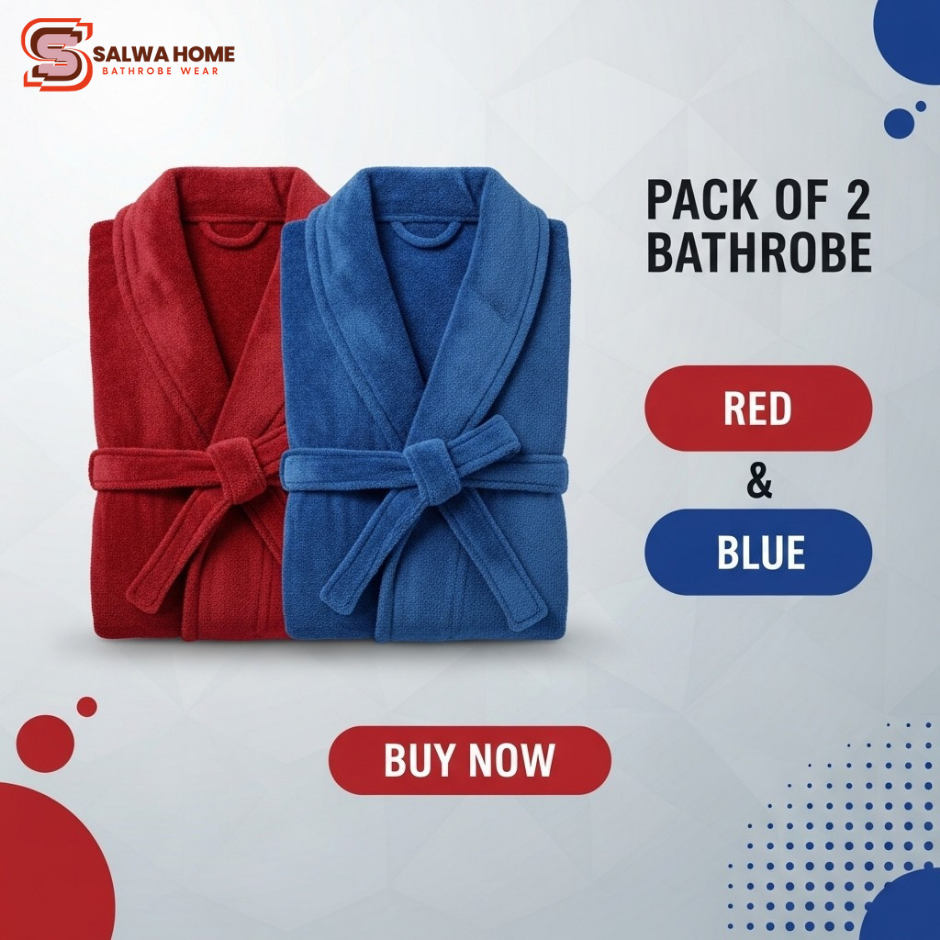 Pack of 2 - Velour Bathrobes