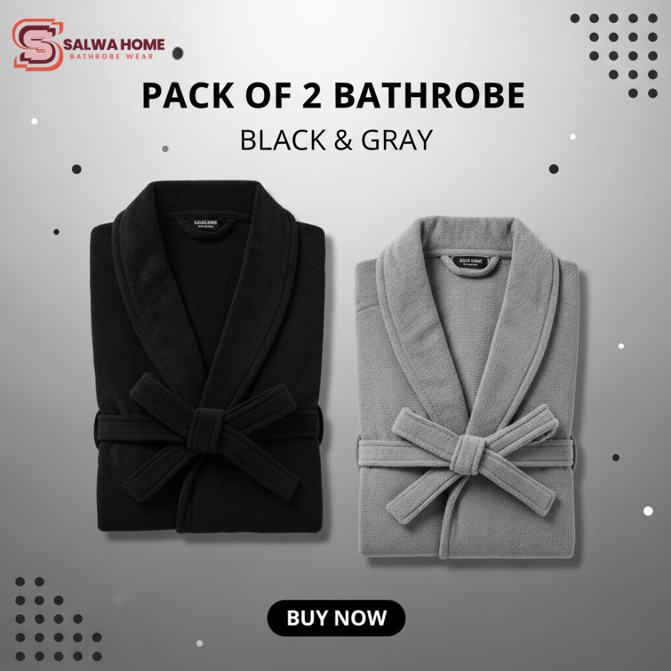 Pack of 2 - Velour Bathrobes
